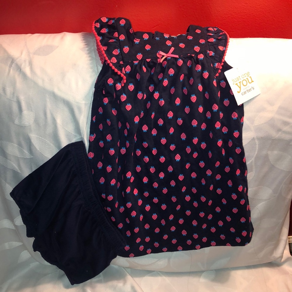 Carter toddler blue and red dress size 18m
